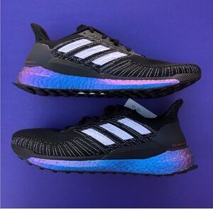 ADIDAS SOLAR BOOST 19 DNA NASA PURPLE TINT RUNNING SHOES knit womens 8 Whitchy